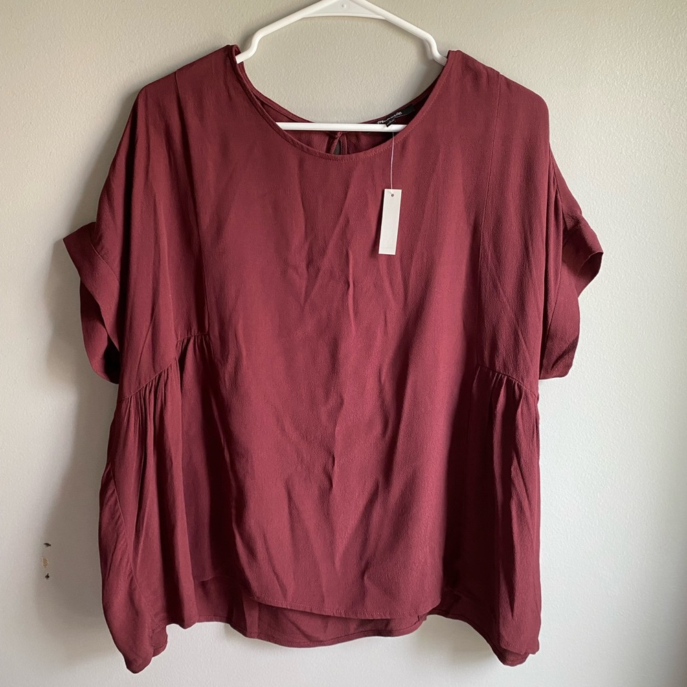 NWT burgundy madewell top